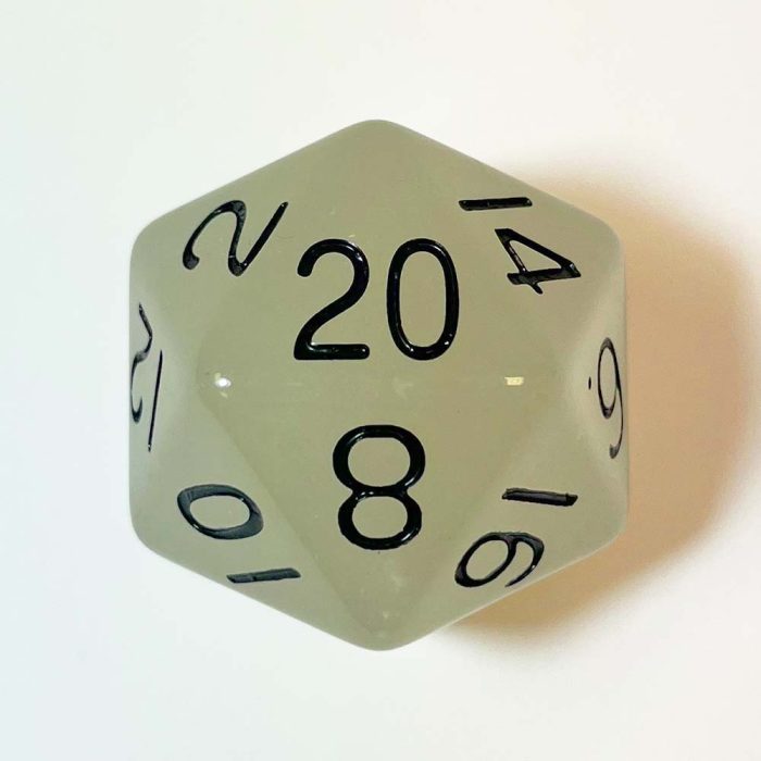 MDG - Mega Acrylic d20: Glow Clear