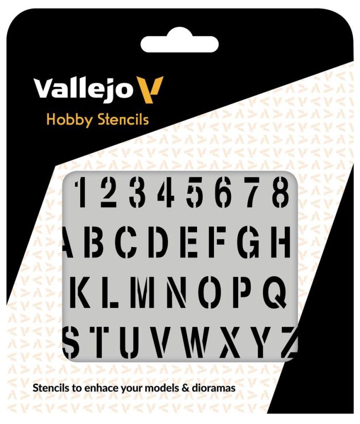 Vallejo - Vallejo Stencils - Stamp Font
