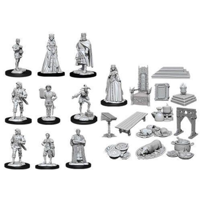 Wizkids Deep Cuts Unpainted Miniatures: Towns People: Castle