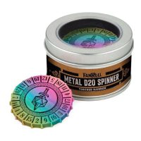 MDG - Metal d20 Spinner: Torched Rainbow