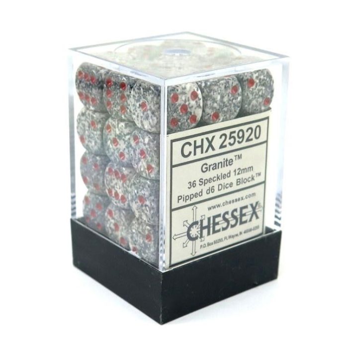 Speckled® 12mm d6 Granite™ Dice Block™ (36 dice)