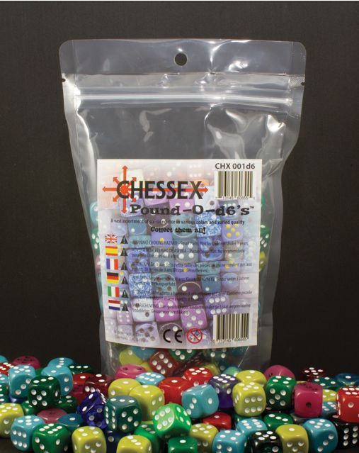 Chessex - Pound-O-d6 (approx 80-100 d6 Dice)