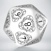 QW - D20 Level Counter White & black Die - Image 2