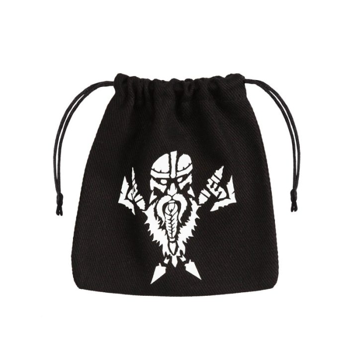 QW - Dwarven Black & white Dice Bag