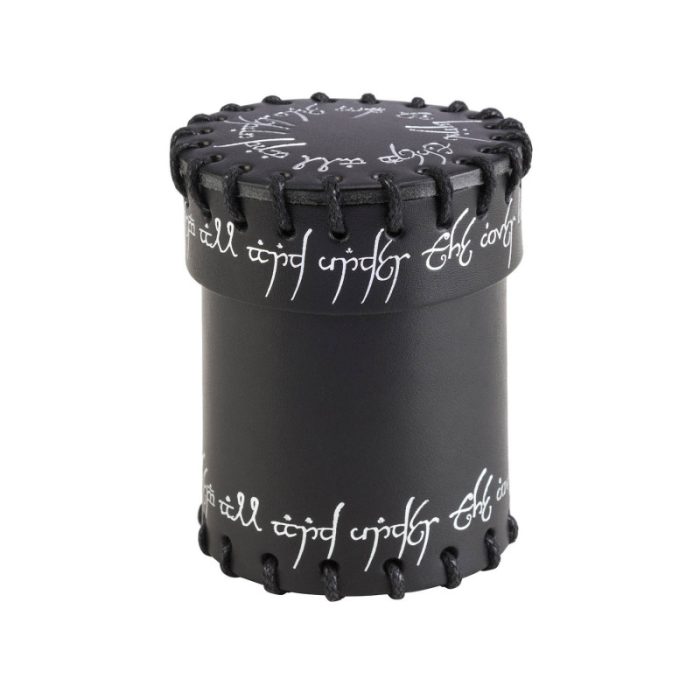 QW - Elvish Black Leather Dice Cup