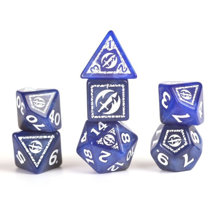 Sirius Dice - D&D Adventure Dice - Fighter - Blue - Image 3