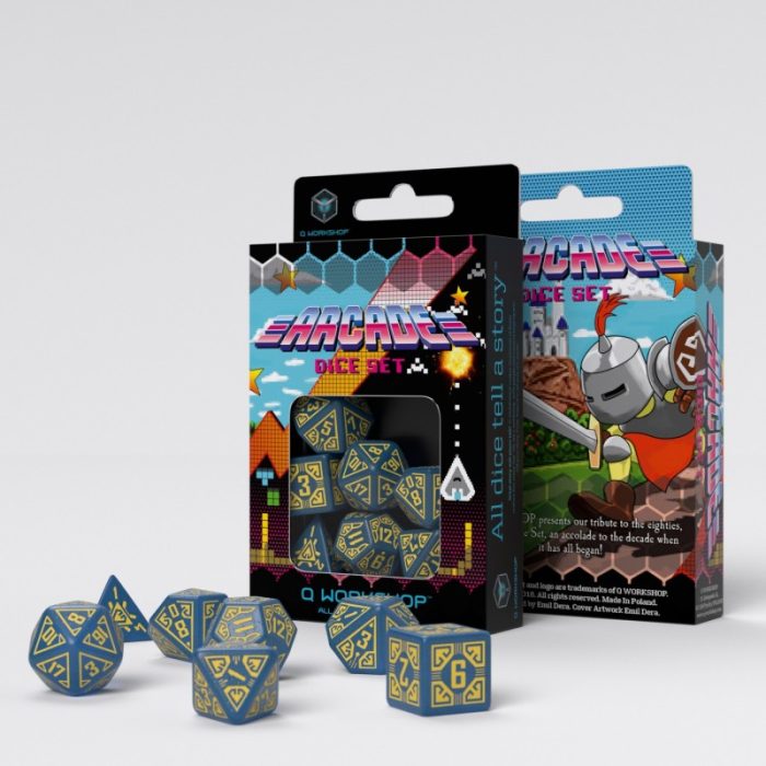 QW - Arcade Blue & yellow Dice Set