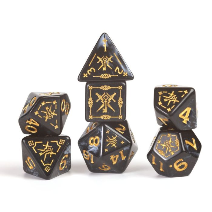 Sirius Dice - D&D Adventure Dice - Rogue - Black - Image 3