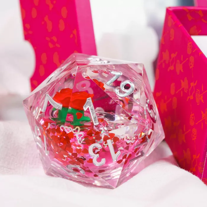 Sirius Dice - Valentine's Rose Large D20