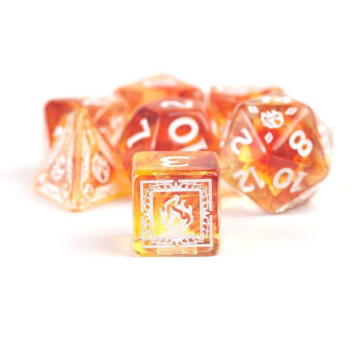 Sirius Dice - D&D Adventure Dice - Sorcerer - Orange - Image 2