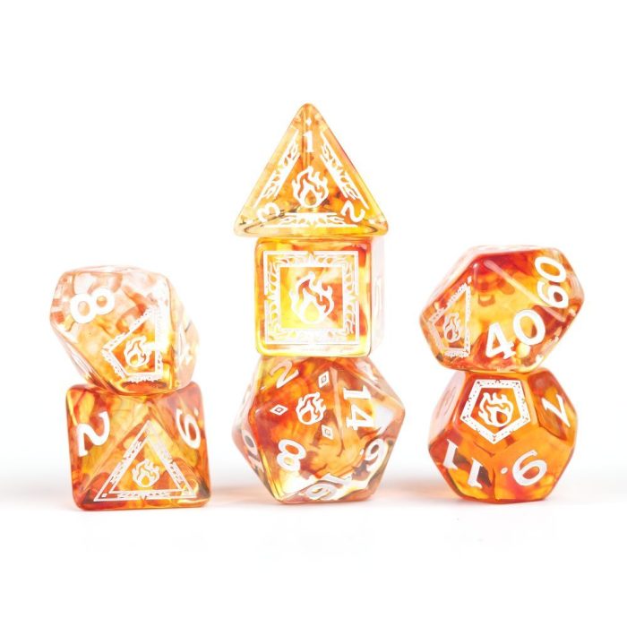 Sirius Dice - D&D Adventure Dice - Sorcerer - Orange - Image 3