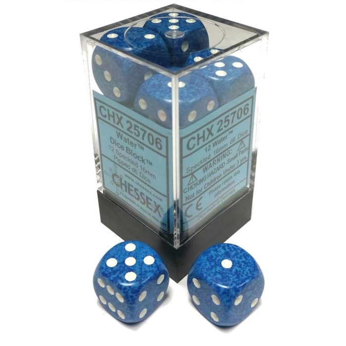 Speckled® 16mm d6 Water Dice Block™ (12 dice)