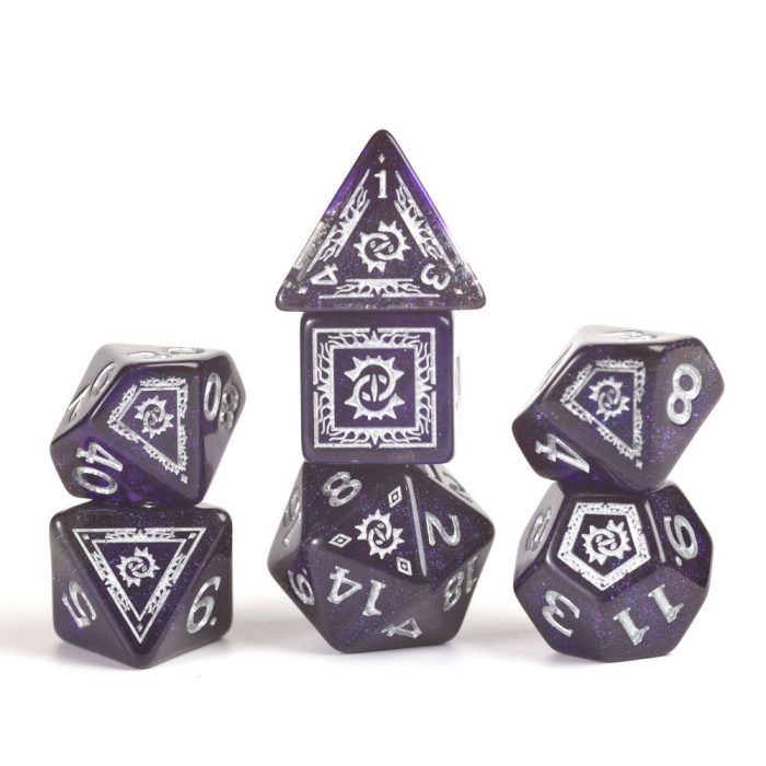 Sirius Dice - D&D Adventure Dice - Warlock - Purple - Image 3