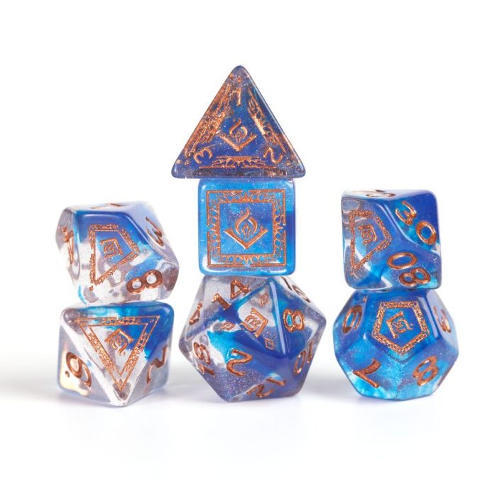 Sirius Dice - D&D Adventure Dice - Wizard - Blue - Image 3