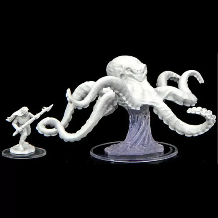 Critical Role Unpainted Miniatures: Ashari Waverider & Octopus